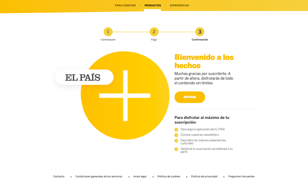 Cómo podría mejorar el proceso de suscripción a El País